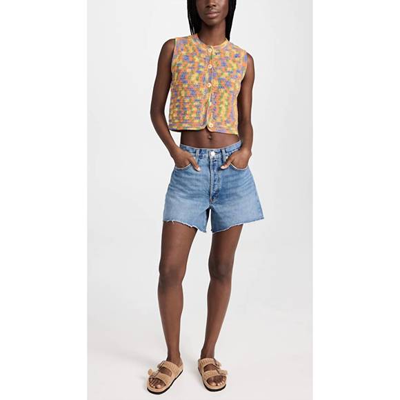 NEW RE/DONE 90s low slung shorts in lago - Picture 6 of 6